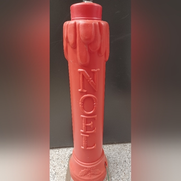 Vintage NOEL Candle Blow Mold Outdoor Holiday Christmas**Tested &  Works - Picture 5 of 7